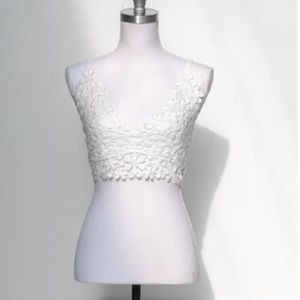 Amantine Boutique White Floral Bralette